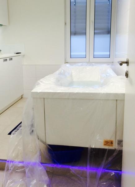 Vorbereitung für Lichttherapie bei Schuppenflechte